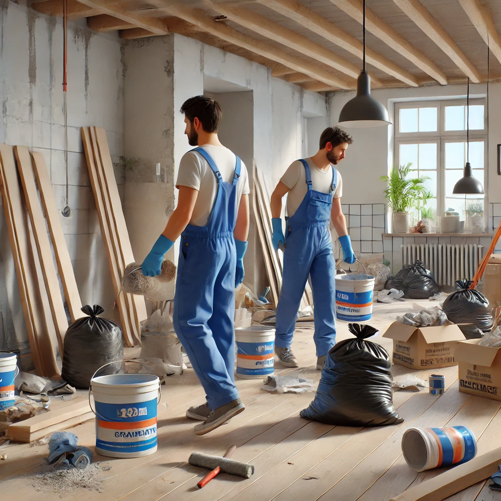 Débarras après travaux à Bordeaux avec évacuation des gravats